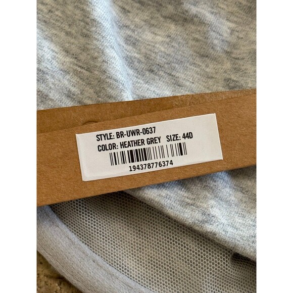 Skims Cotton Jersey T-shirt Bra Light Heather Grey Size 44D - Picture 9 of 9